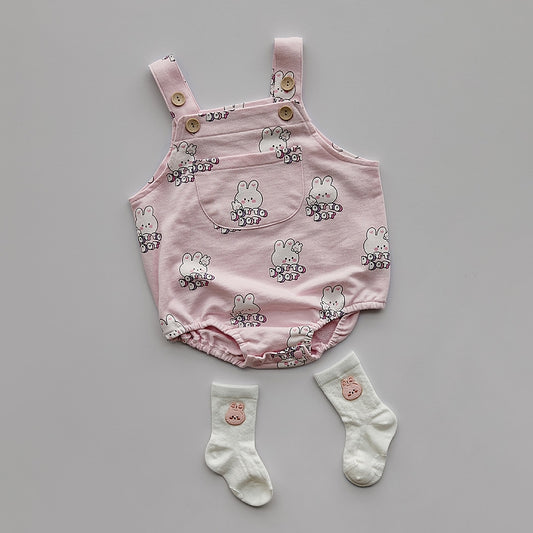 Dottodot Peeping Friends Suspender Suit