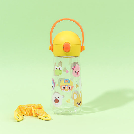 L!LFANT The Bottle - One Touch Tritan Straw Bottle with Strap 470ml - Pororo