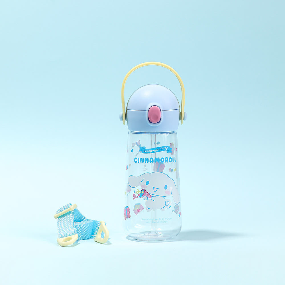 L!LFANT The Bottle - One Touch Tritan Straw Bottle with Strap 470ml - Cinnamoroll