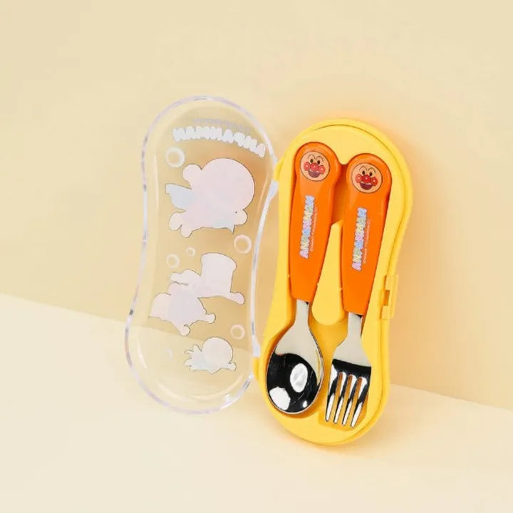 L!LFANT ANPANMAN Stainless Spoon & Fork Case Set