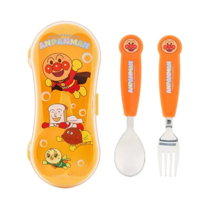 L!LFANT ANPANMAN Stainless Spoon & Fork Case Set