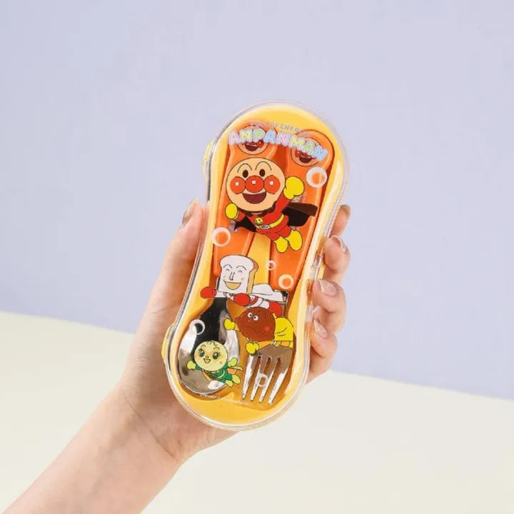L!LFANT ANPANMAN Stainless Spoon & Fork Case Set