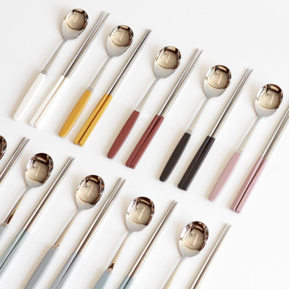 AS SEEN IN KDRAMAs - KAMOME 10 COLORS Stainless Steel Cutlery Set