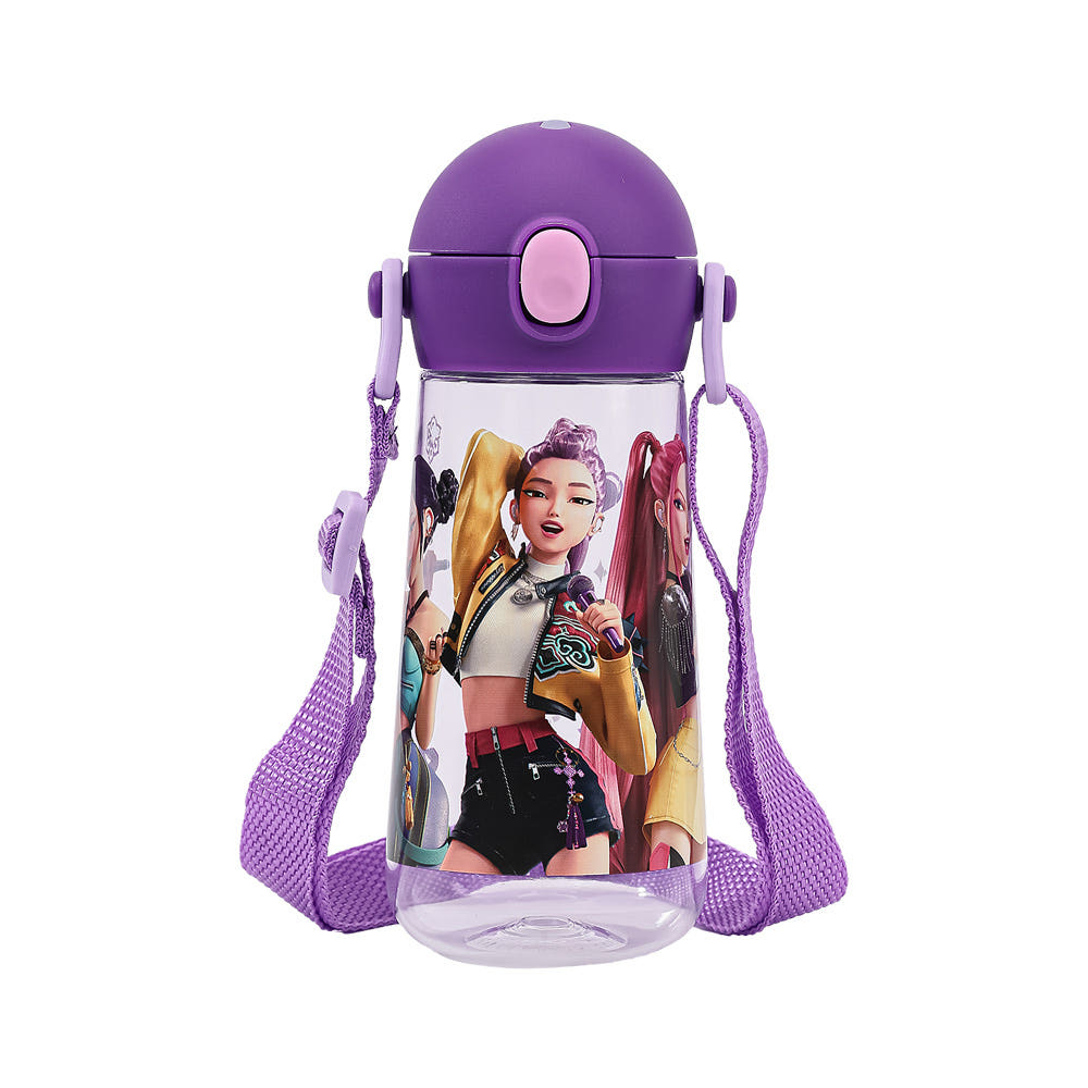 L!LFANT The Bottle - One Touch Tritan Straw Bottle with Strap 470ml - Huntrix