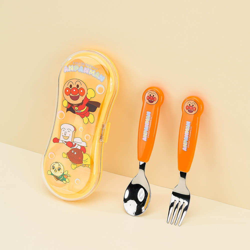 L!LFANT ANPANMAN Stainless Spoon & Fork Case Set