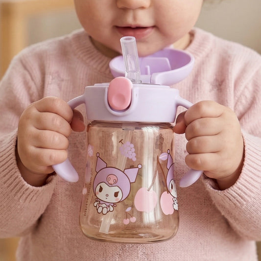 L!LFANT Baby's First PPSU Double Handle Mini Straw Bottle 200ml - KUROMI