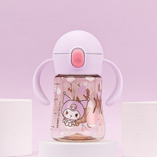 L!LFANT Baby's First PPSU Double Handle Mini Straw Bottle 200ml - KUROMI