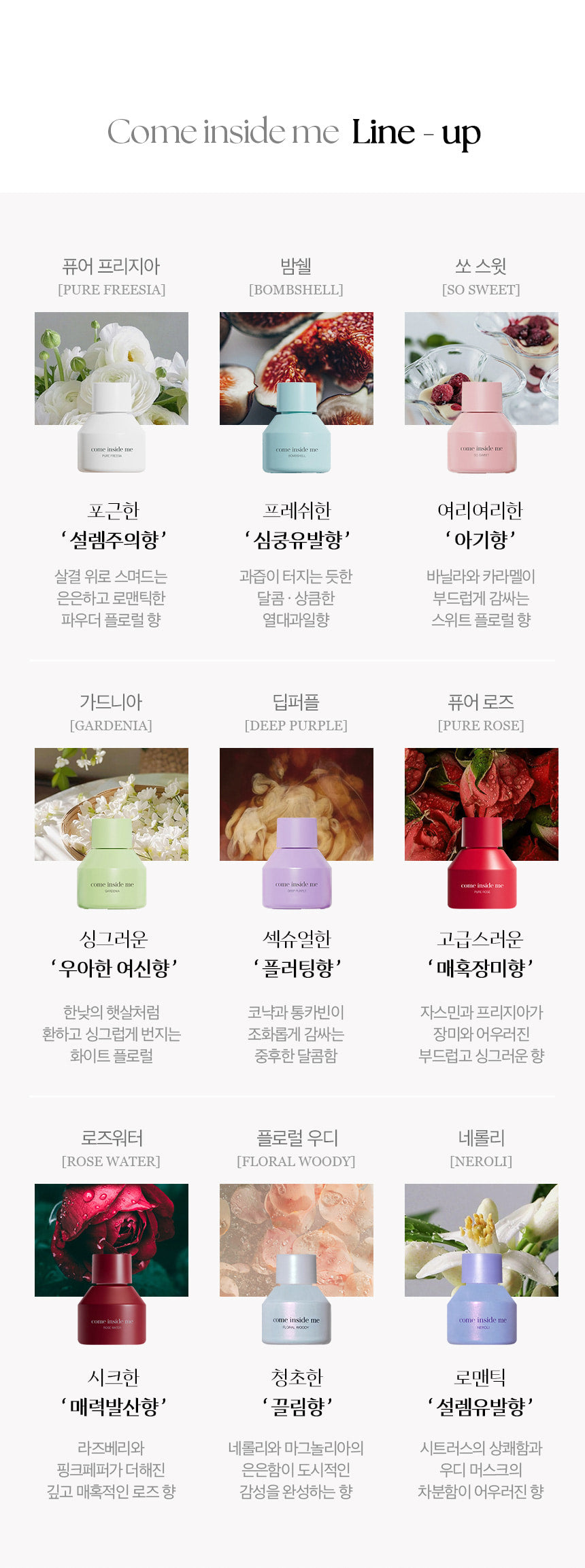 Come Inside Me Inner Perfume 7ml - 9 Scents