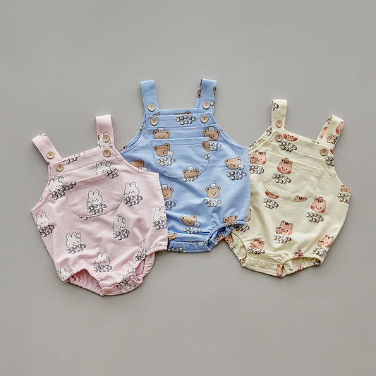 Dottodot Peeping Friends Suspender Suit