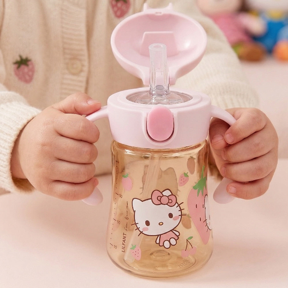 L!LFANT Baby's First PPSU Double Handle Mini Straw Bottle 200ml - HELLO KITTY