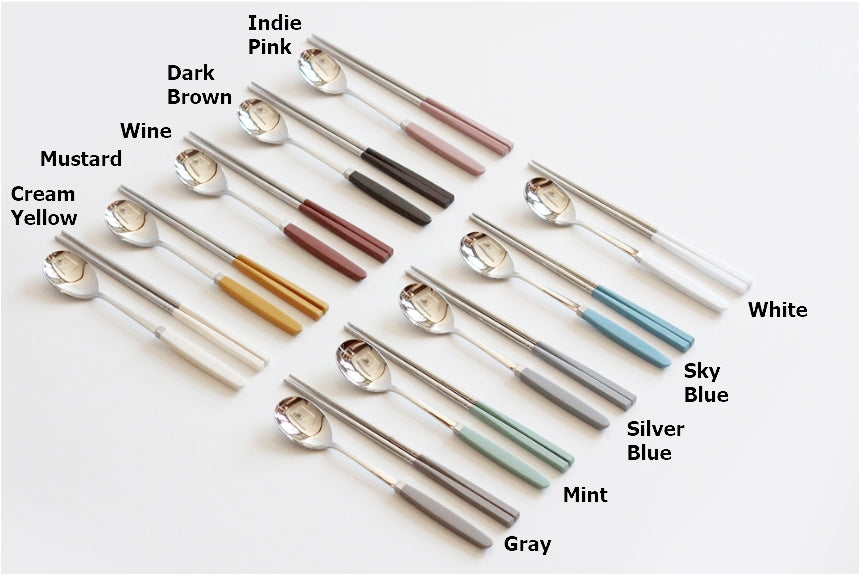 AS SEEN IN KDRAMAs - KAMOME 10 COLORS Stainless Steel Cutlery Set